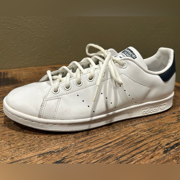 adidas White and Blue Sneakers - Picture 1 of 10